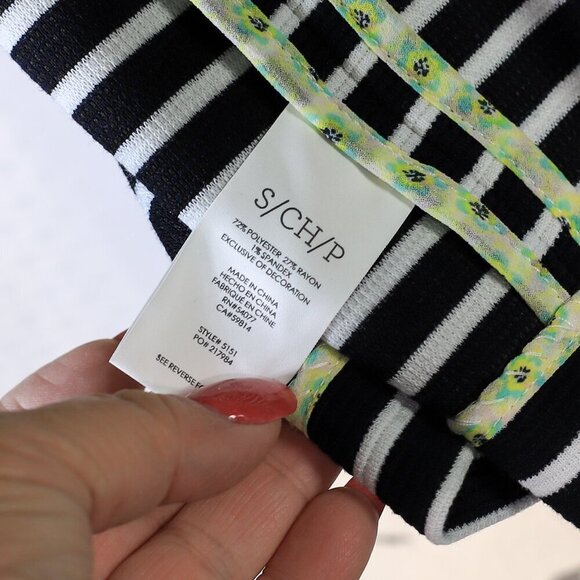 Cabi Size S blue/white stripe lightweight fitted nautical-themed jacket/trenchco - Picture 13 of 14